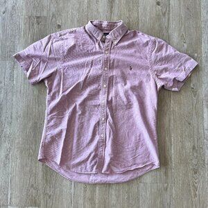 Mens Ralph Lauren Pink/Purple Short Sleeve Button Up - XL